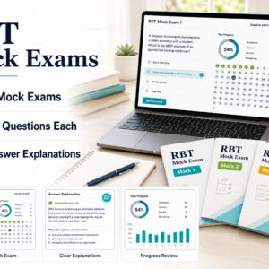 RBT Mock Exams with three 81-question practice sets and answer review