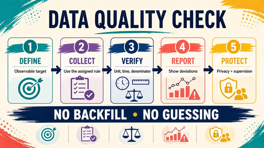 applied behavior analysis data sheets quality loop showing define, collect, verify, report, and protect
