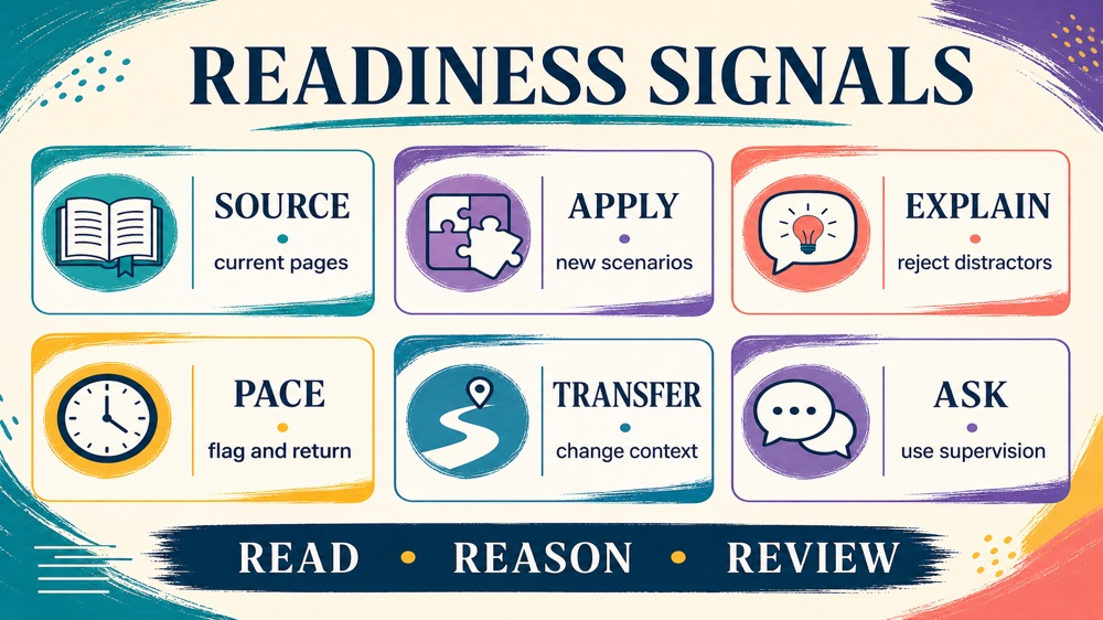 is the rbt exam hard infographic showing readiness signals for study and test day