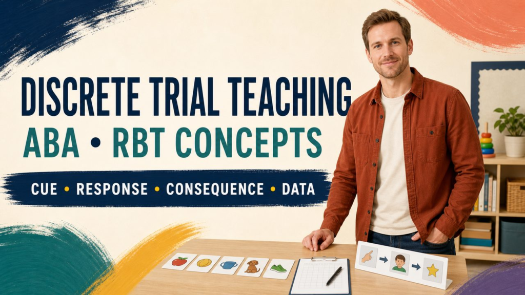 discrete trial teaching aba example cover for RBT learners