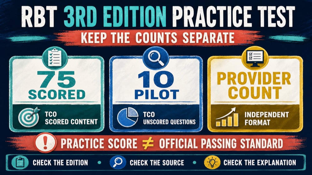 RBT 3rd edition practice test question-count and review checklist