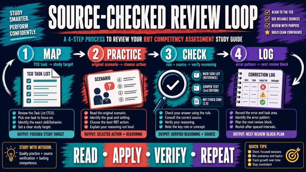 RBT competency assessment study guide source hierarchy and review loop