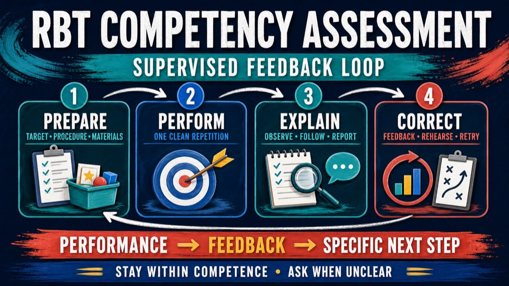 RBT competency assessment supervised practice and feedback loop