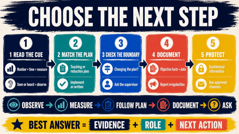 RBT exam practice test decision path for measurement and supervision