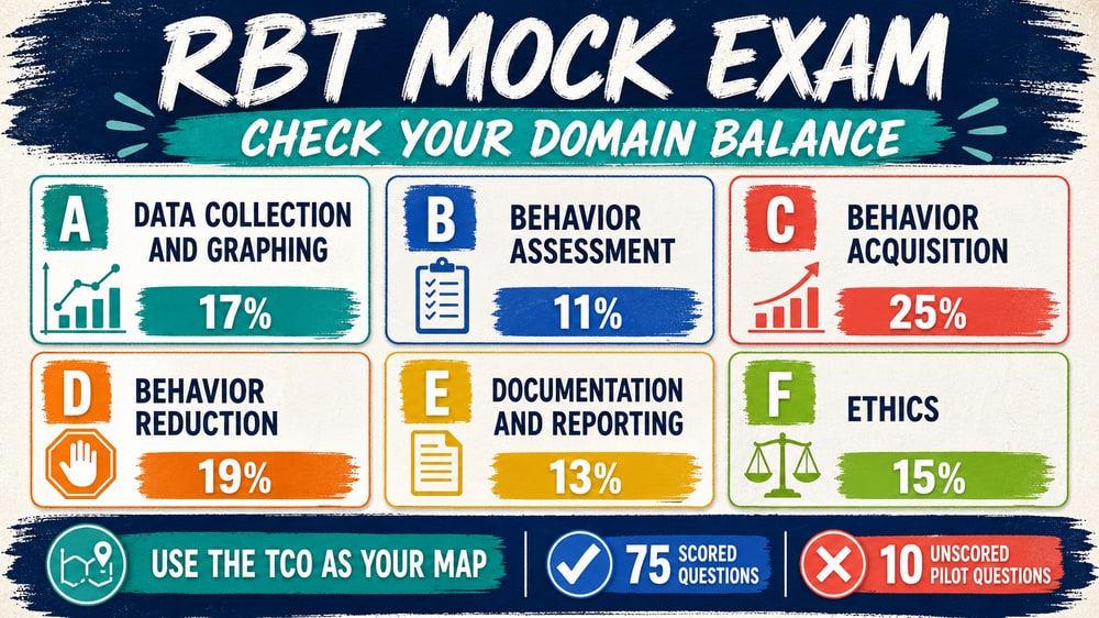 RBT mock exam six-domain TCO balance for targeted review