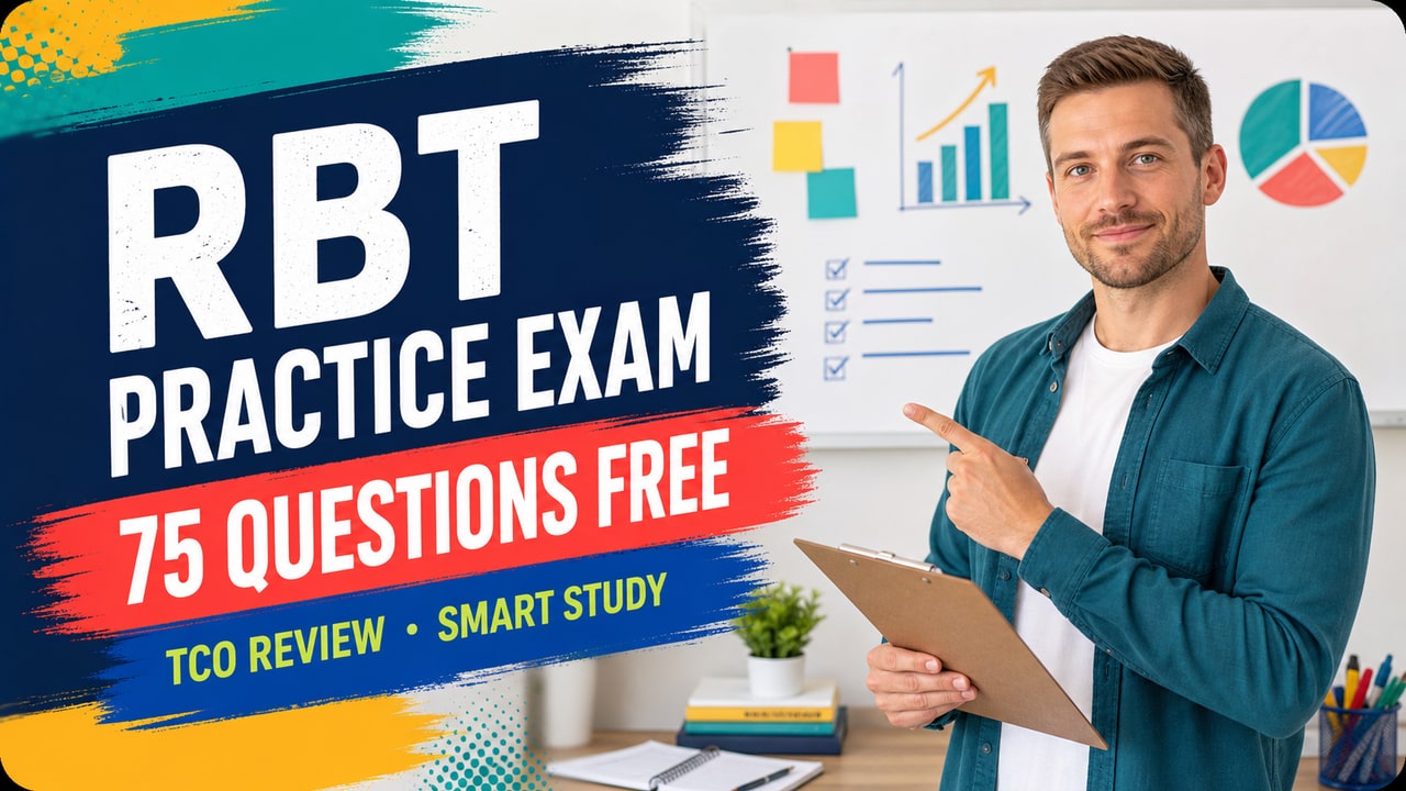 RBT practice exam 75 questions free study session with review notes