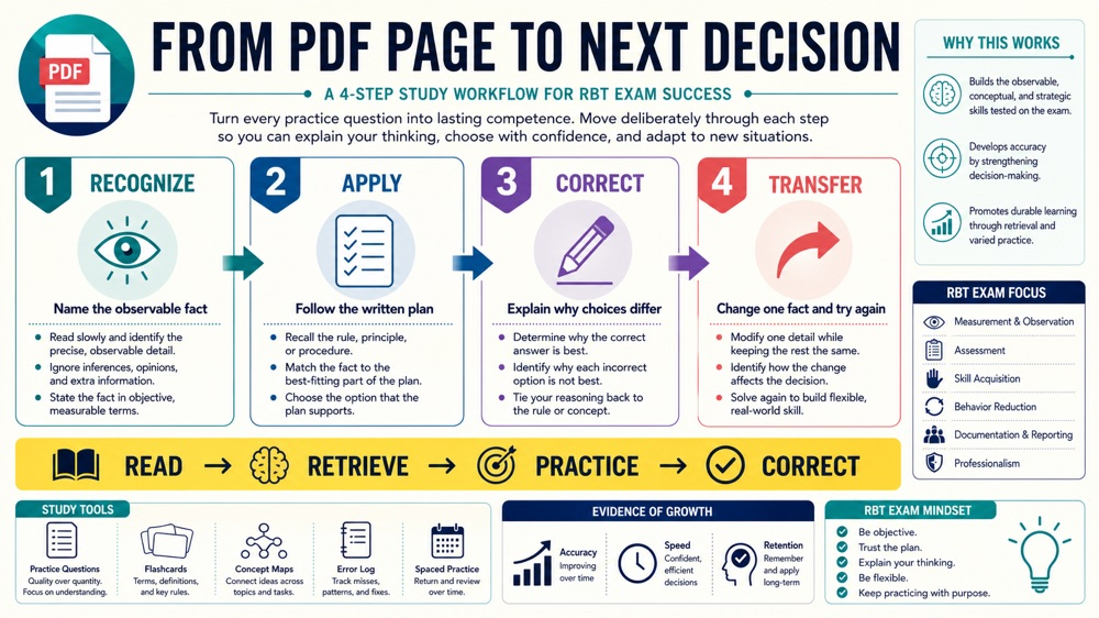 Registered behavior technician study guide PDF six-domain concept and correction map