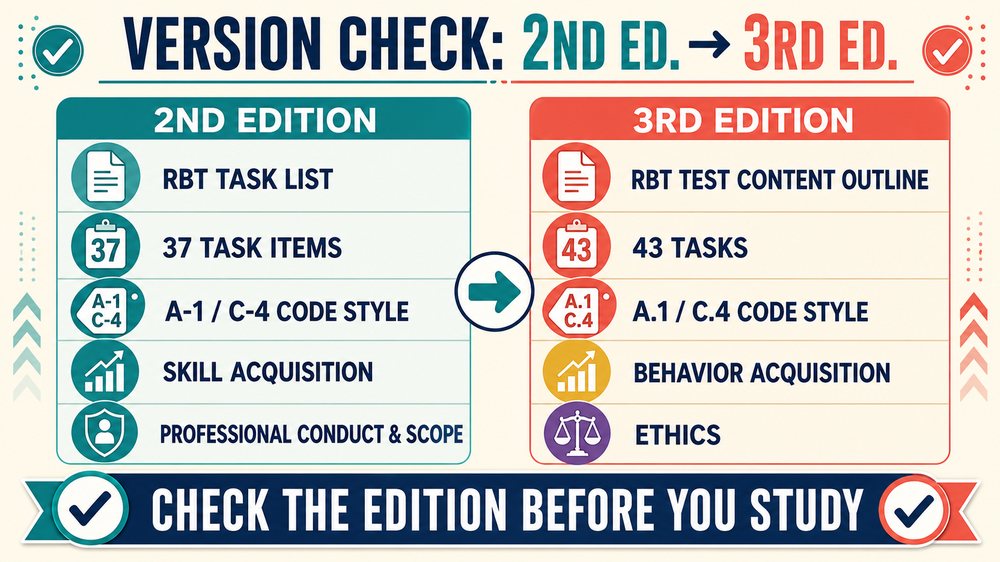 rbt task list 3rd edition infographic comparing 2nd-edition task list labels with the 3rd-edition TCO