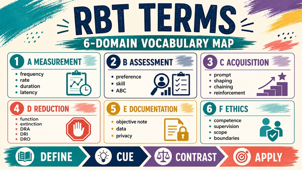 rbt terms six-domain vocabulary map infographic