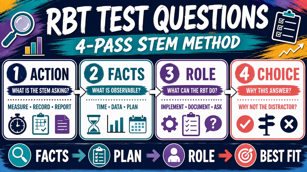 RBT test questions mapped across six TCO domains and decision signals