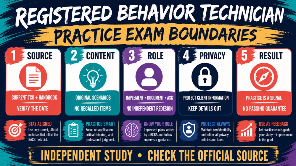 Registered behavior technician practice exam error review for facts plans and roles
