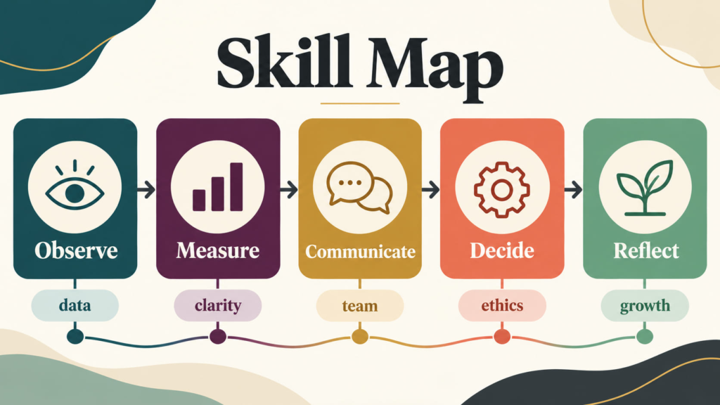 25 Essential Skills for the Successful Behavior Analyst cover with a white woman reviewing a skills map and data notebook
