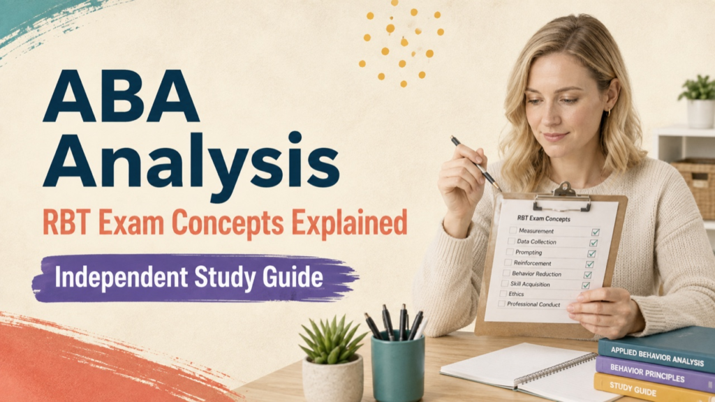 aba analysis study guide with white adult RBT candidate