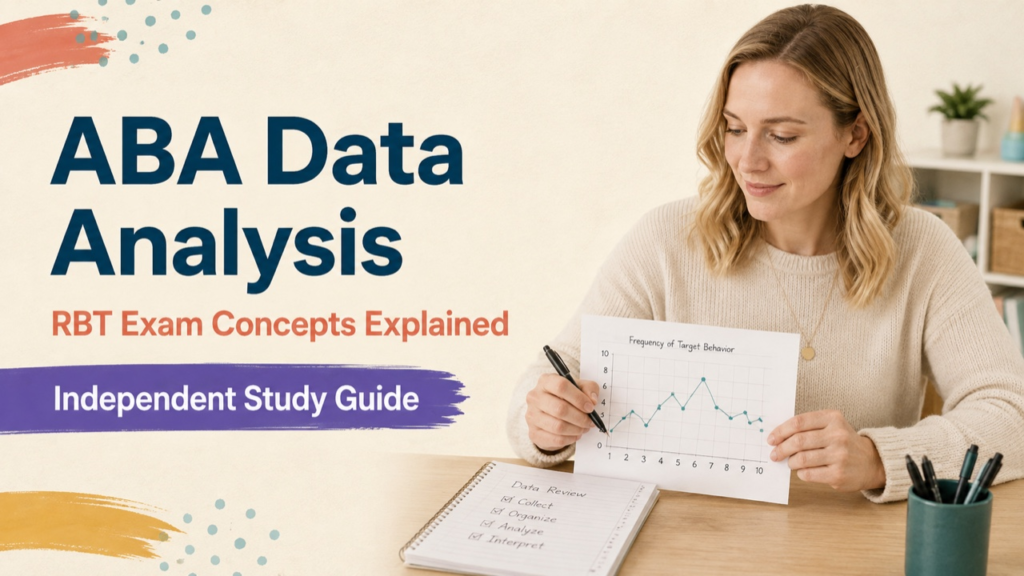 aba data analysis study guide with white adult RBT candidate