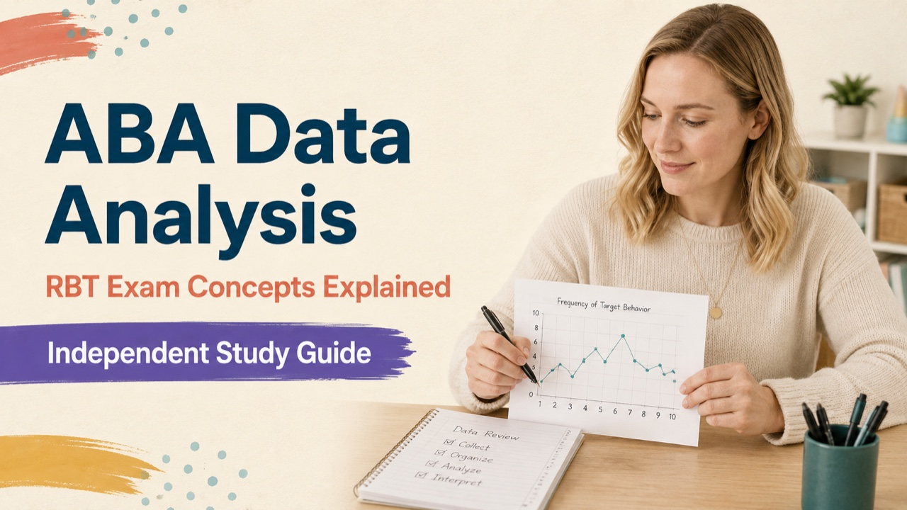 aba data analysis study guide with white adult RBT candidate