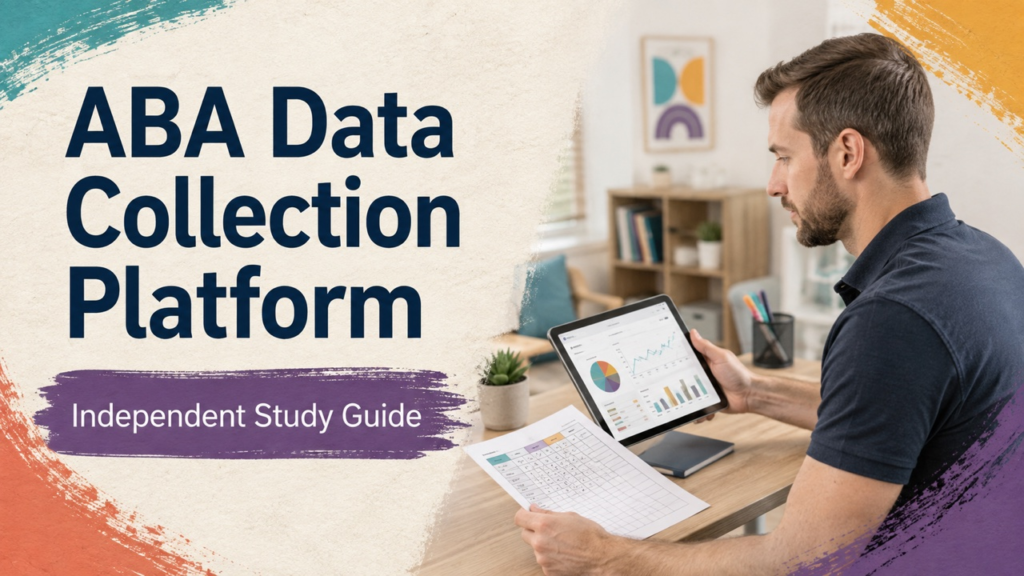 aba data collection platform study guide with white adult RBT candidate