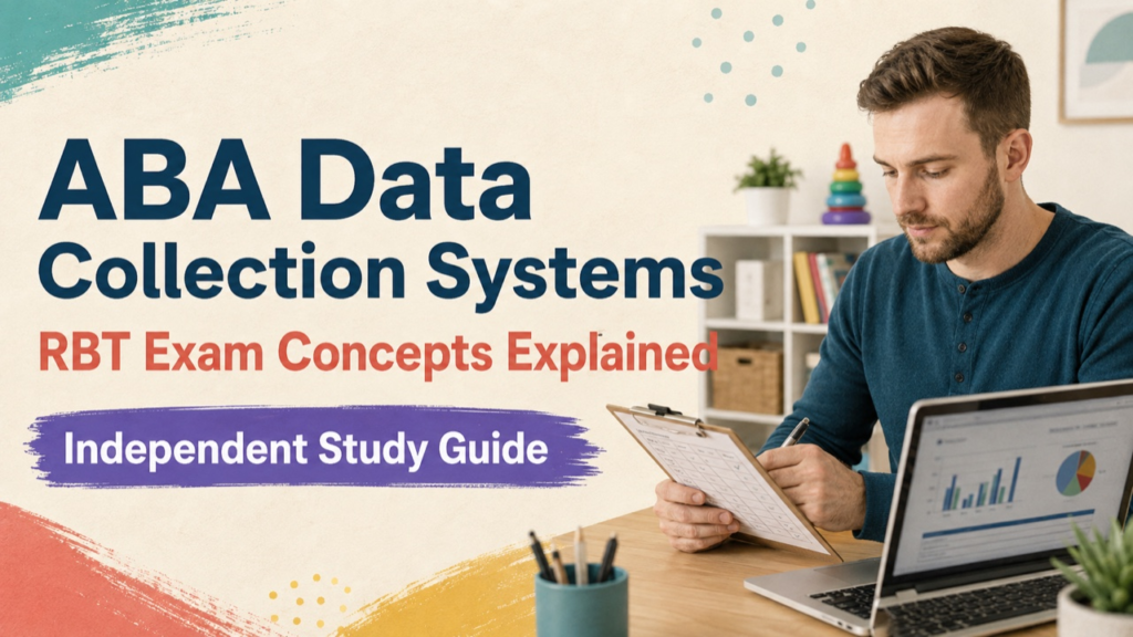 aba data collection systems study guide with white adult RBT candidate
