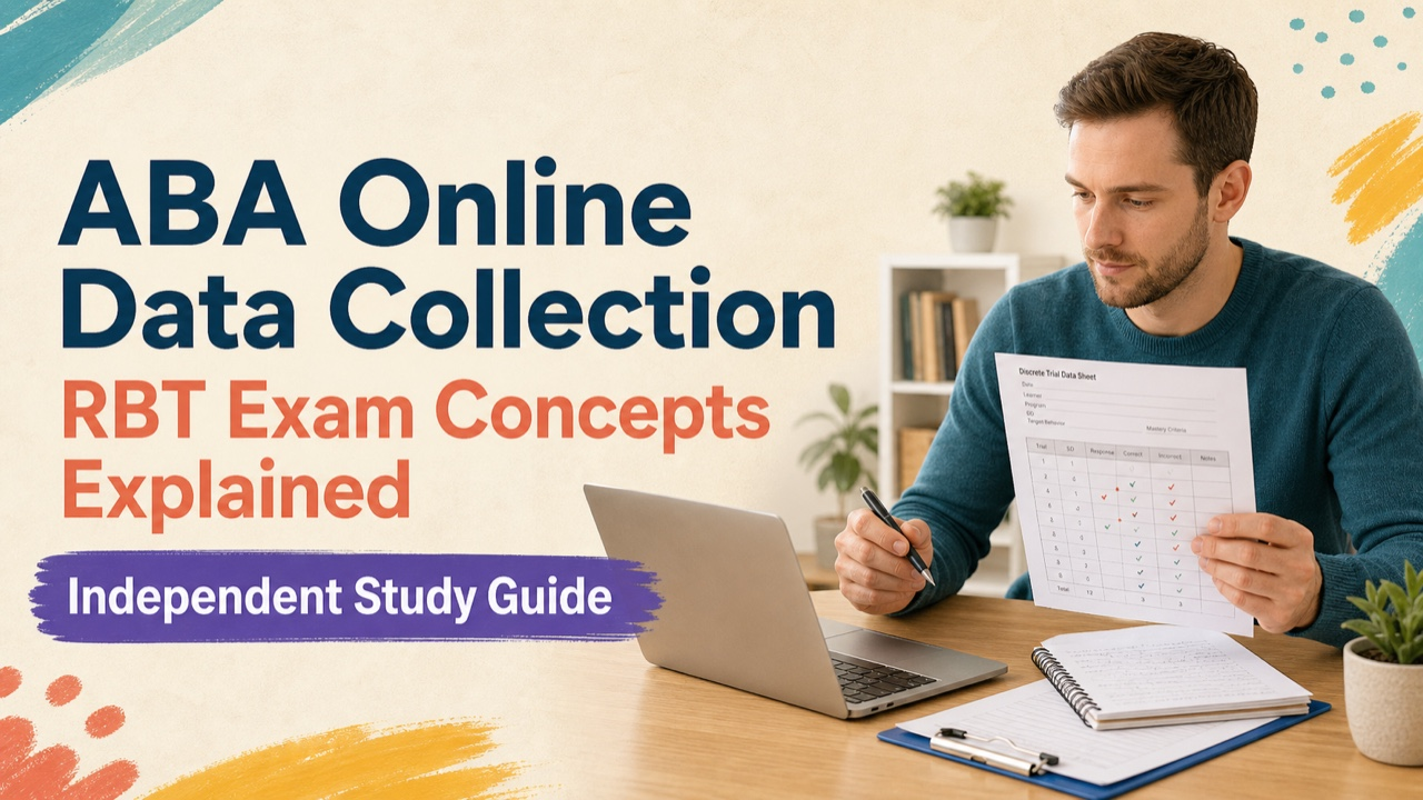 aba online data collection study guide with white adult RBT candidate