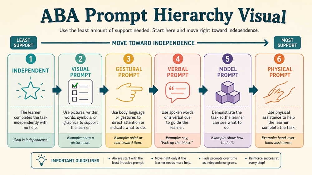 aba prompt hierarchy visual concept sequence for RBT study