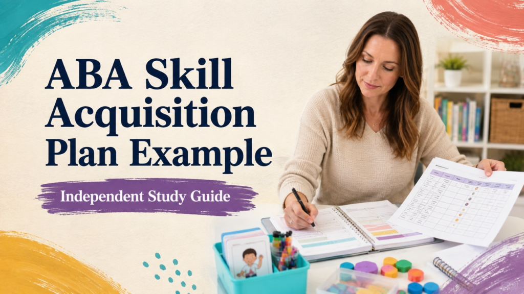 aba skill acquisition plan example study guide with white adult RBT candidate