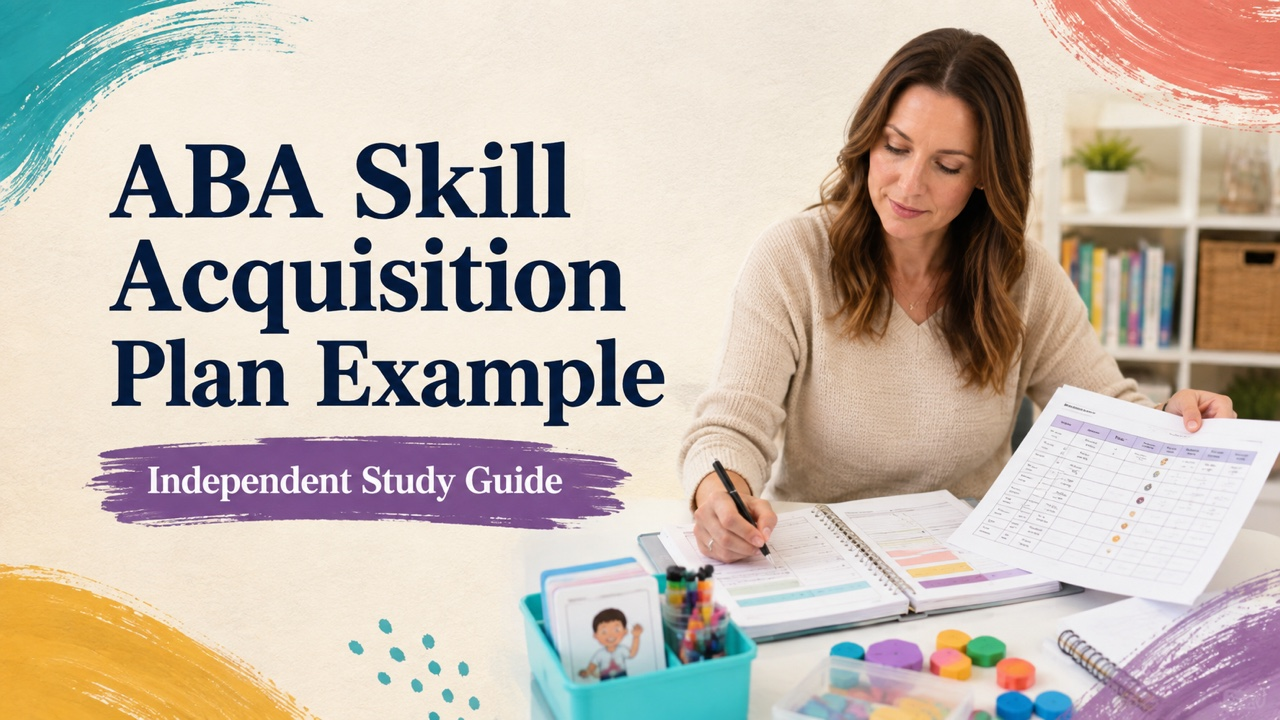 aba skill acquisition plan example study guide with white adult RBT candidate