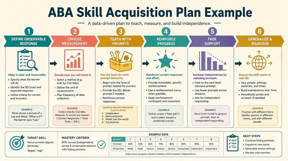 aba skill acquisition plan example concept sequence for RBT study