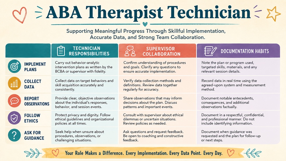 aba therapist technician RBT study checklist