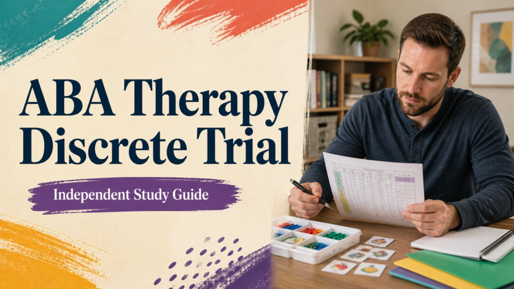 aba therapy discrete trial study guide with white adult RBT candidate