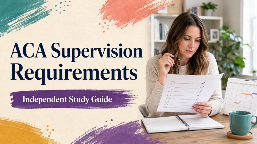 aca supervision requirements study guide with white adult RBT candidate
