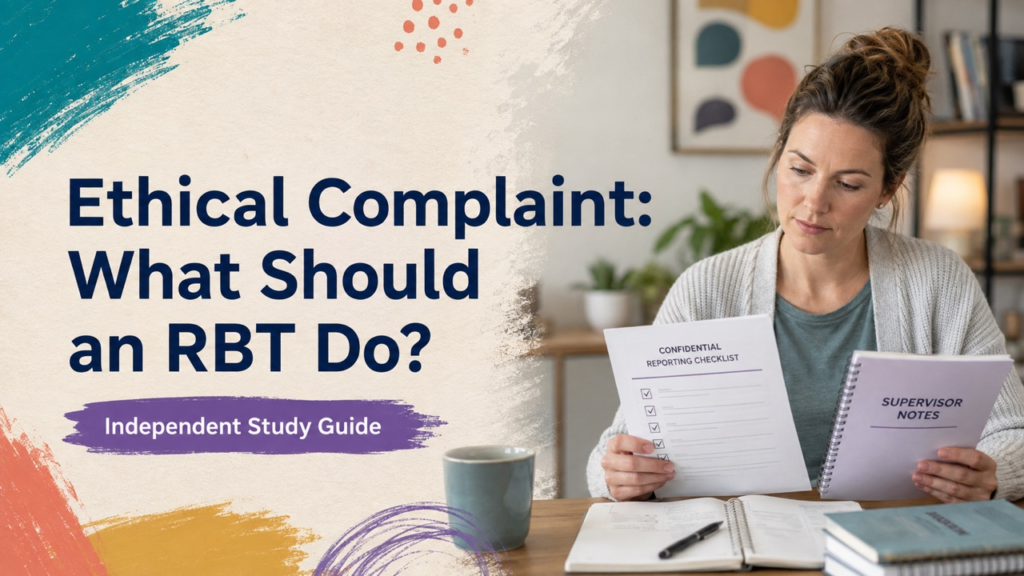 according to the bacb if there is an ethical complaint cover with a white adult technician reviewing a confidential reporting