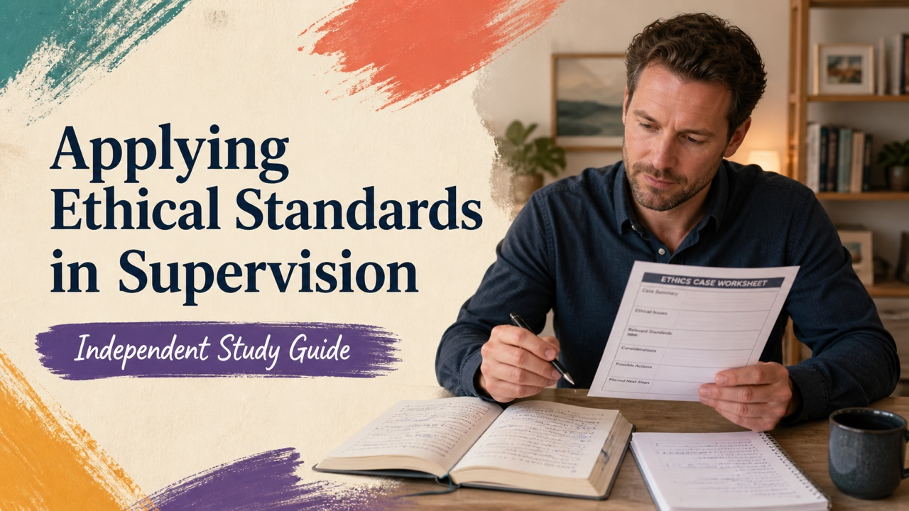applying ethical standards in supervision paper study guide with white adult RBT candidate