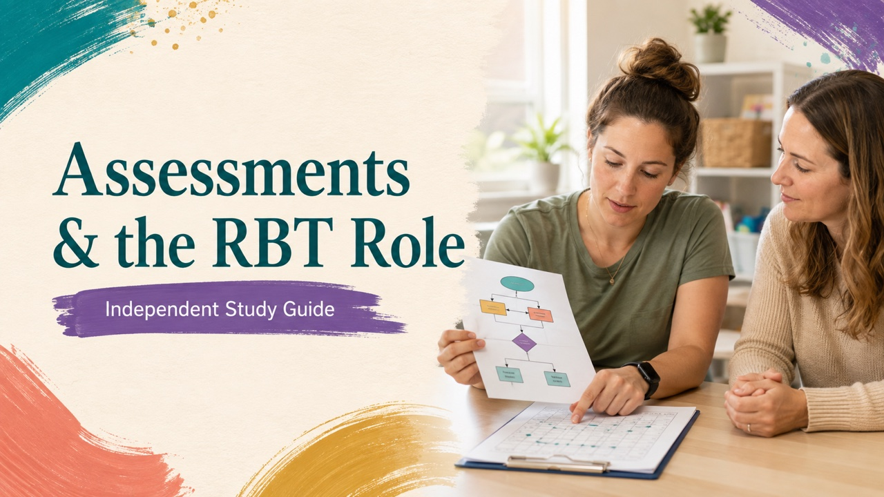 assessments and the role of the rbt cover with a white adult technician reviewing an assessment workflow