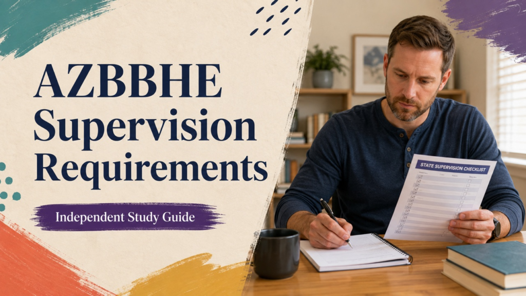 azbbhe supervision requirements study guide with white adult RBT candidate