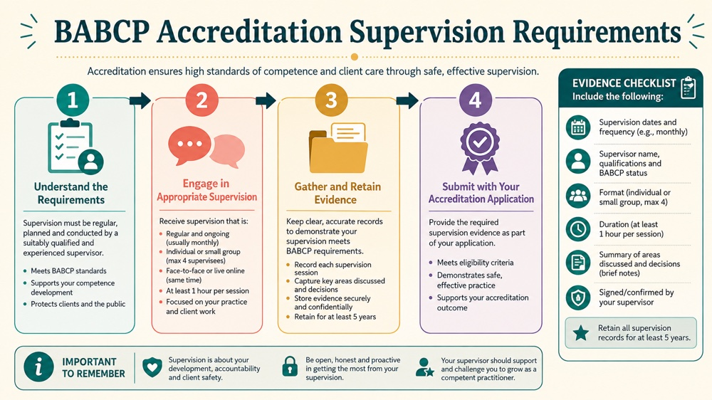 babcp accreditation supervision requirements concept sequence for RBT study