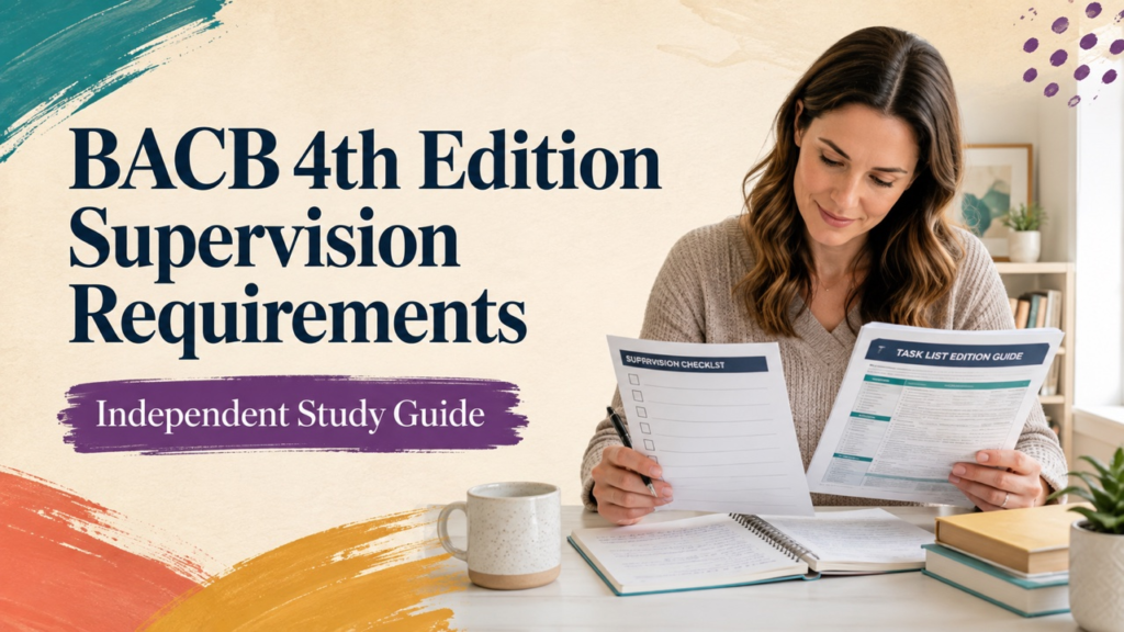 bacb 4th edition supervision requirements study guide with white adult RBT candidate