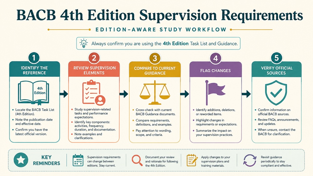 bacb 4th edition supervision requirements concept sequence for RBT study