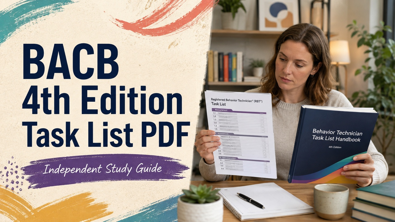 bacb 4th edition task list pdf study guide with white adult RBT candidate