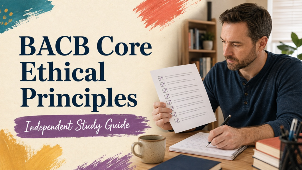 bacb core ethical principles study guide with white adult RBT candidate