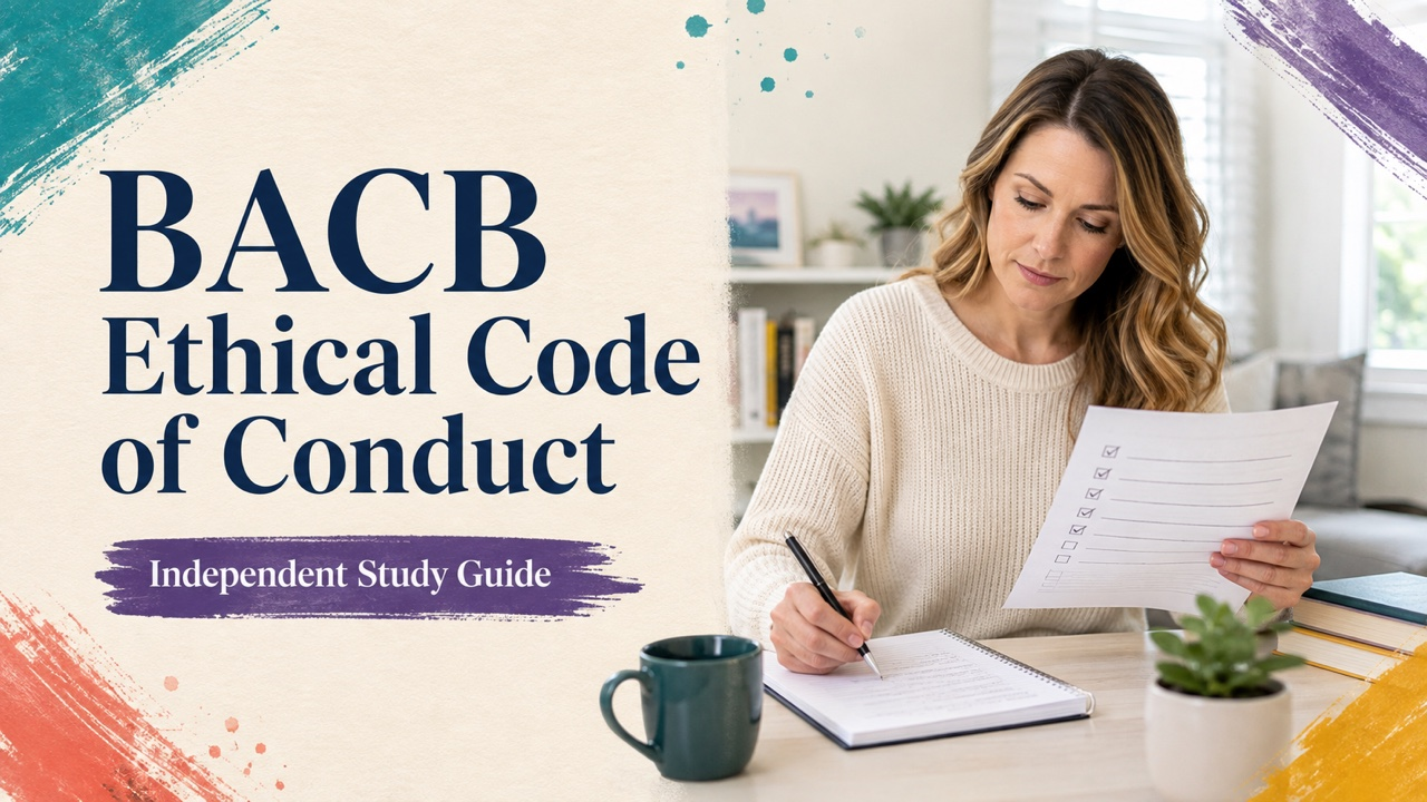 bacb ethical code of conduct study guide with white adult RBT candidate
