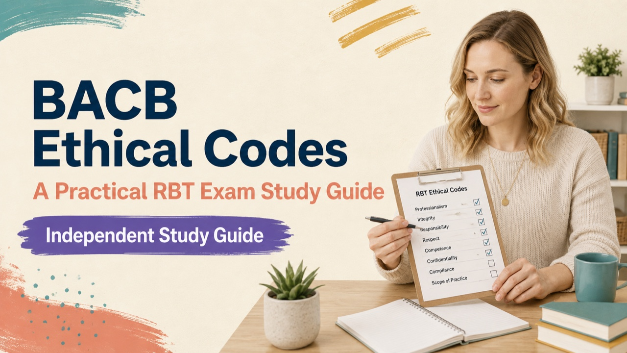 bacb ethical codes study guide with white adult RBT candidate