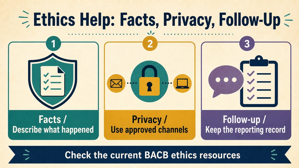 bacb ethics hotline RBT study checklist infographic