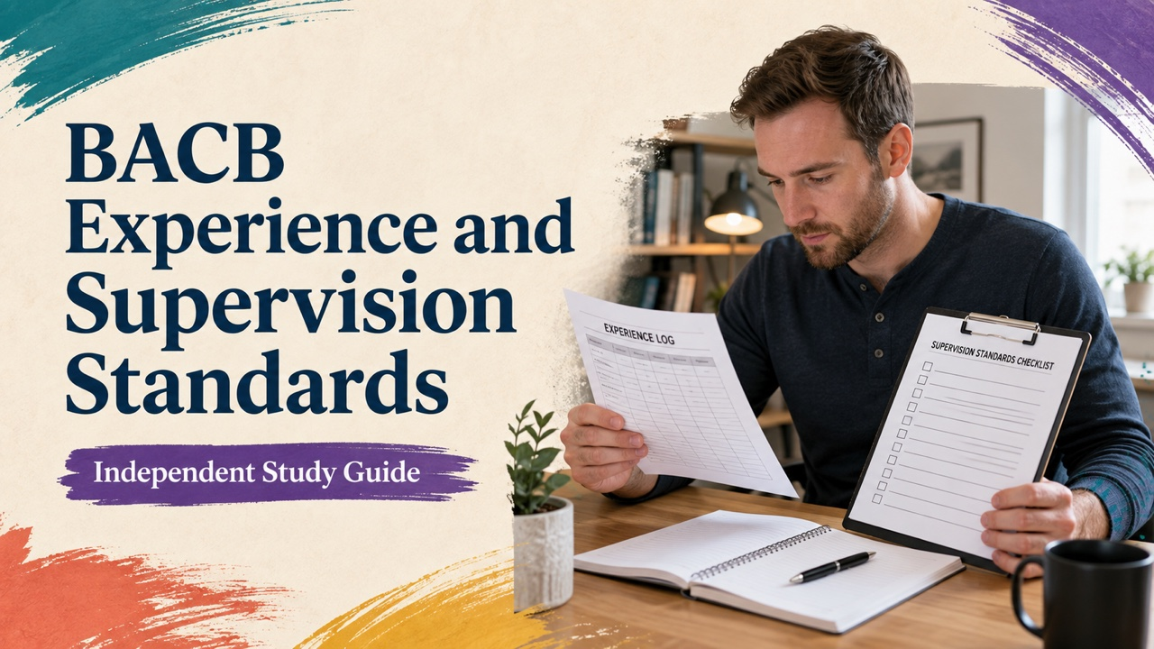 bacb experience and supervision standards study guide with white adult RBT candidate