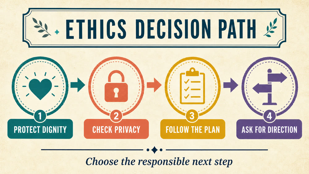 bacb rbt ethics code decision path for privacy, competence, and reporting