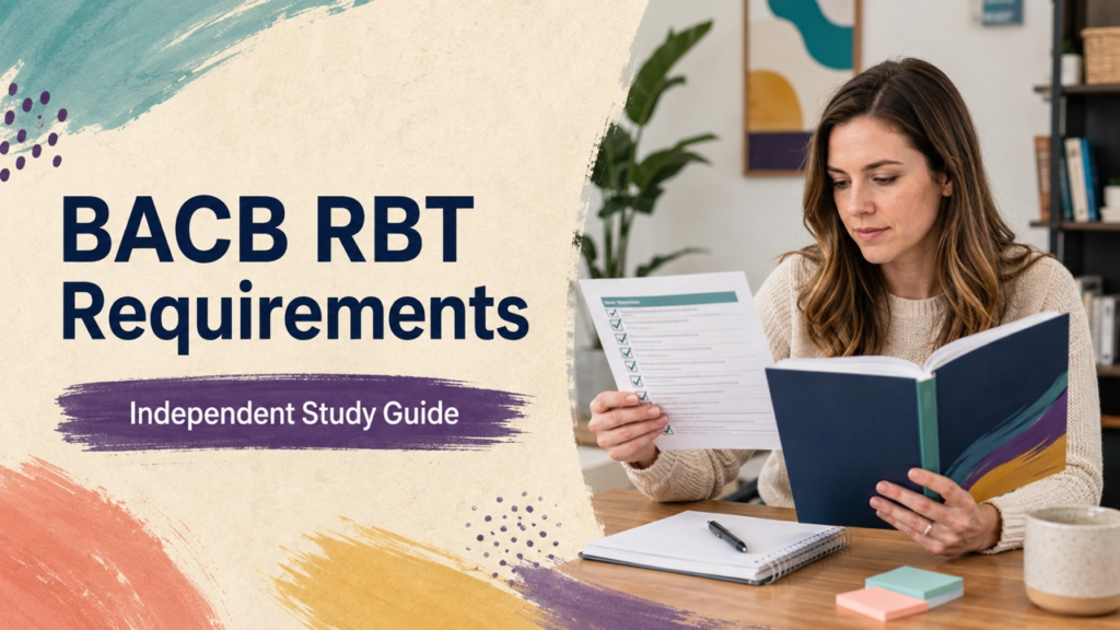bacb rbt requirements study guide with white adult RBT candidate