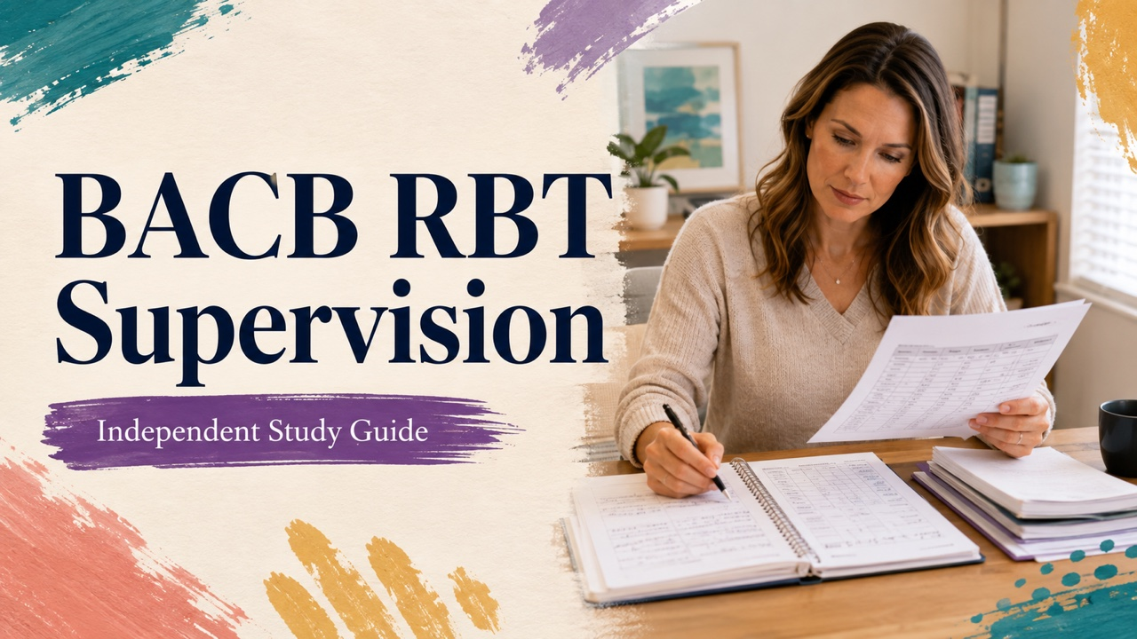 bacb rbt supervision study guide with white adult RBT candidate