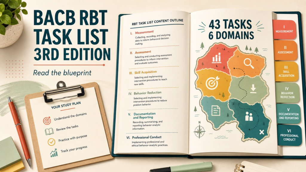 bacb rbt task list 3rd edition cover: six-domain study blueprint