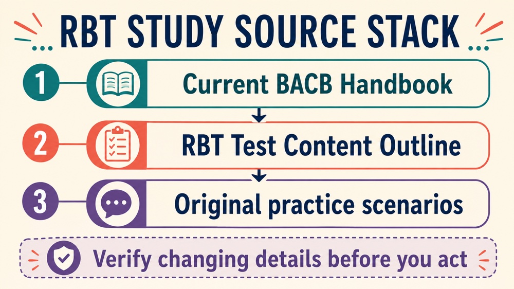bacb registered behavior technician RBT study checklist infographic