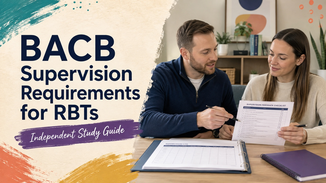 bacb supervision requirements for rbts study guide with white adult RBT candidate