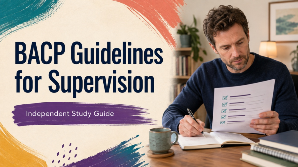 bacp guidelines for supervision study guide with white adult RBT candidate