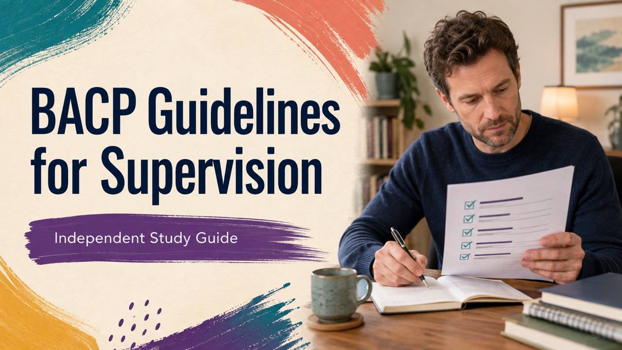 bacp guidelines for supervision study guide with white adult RBT candidate